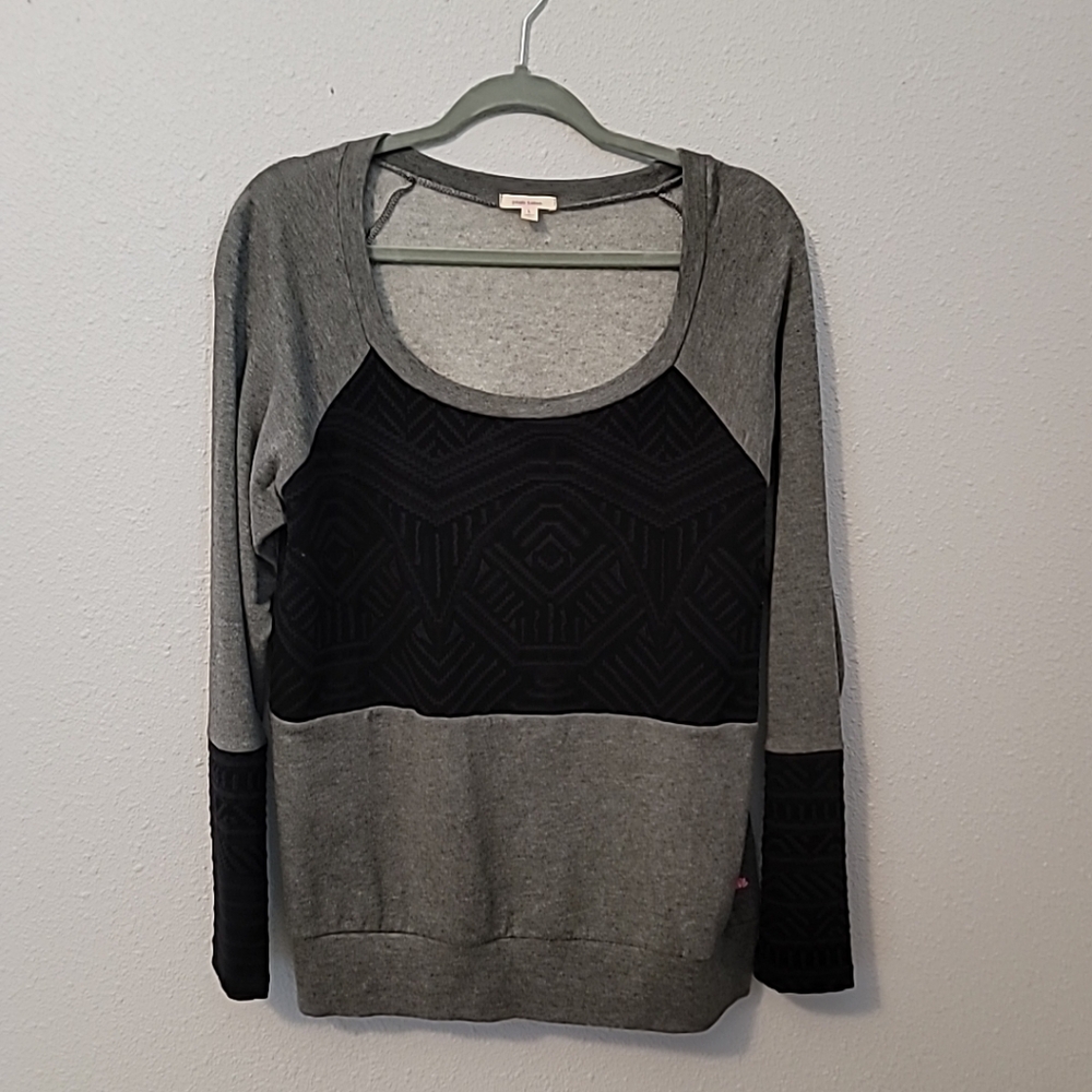 Lotus Brand Gray & Black Women's Pullover Fleece Sz L